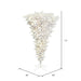 7'6"Hx60"W Upside-Down American Pine Artificial Christmas Tree, LED Pre-Lit -White - A107576LED
