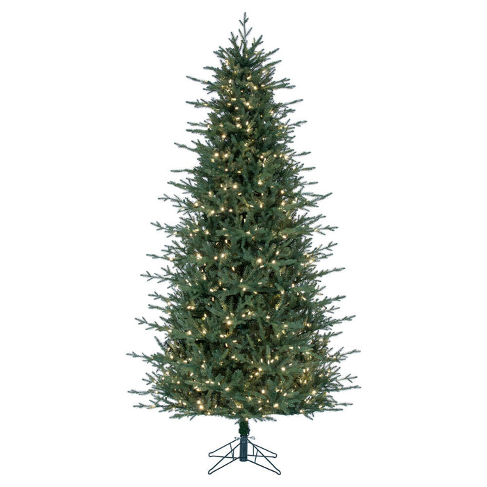 4'6"Hx38"W PE Slim Itasca Fraser Artificial Christmas Tree, LED Pre-Lit -Green - A110246LED