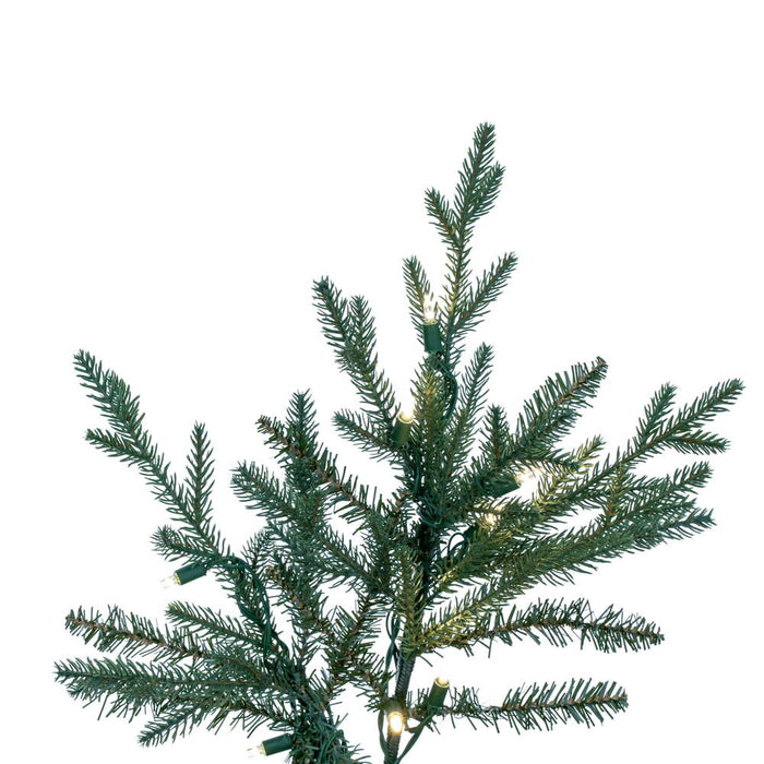 6'6"Hx46"W PE Slim Itasca Fraser Artificial Christmas Tree, LED Pre-Lit -Green - A110266LED