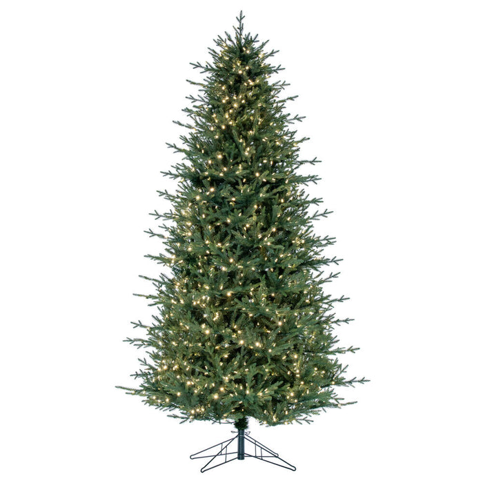8'6"Hx54"W PE Slim Itasca Fraser Artificial Christmas Tree, LED Pre-Lit -Green - A110281LED
