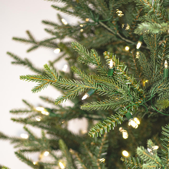 8'6"Hx54"W PE Slim Itasca Fraser Artificial Christmas Tree, LED Pre-Lit -Green - A110281LED