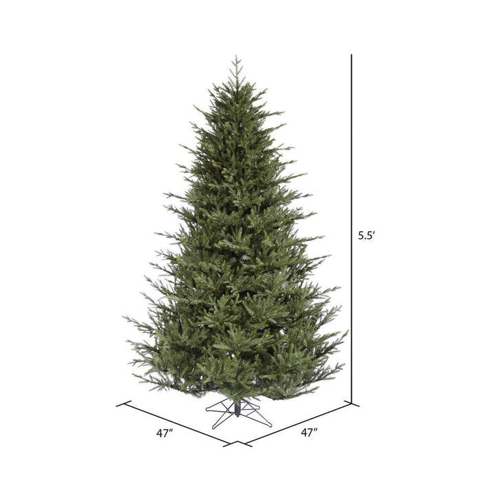 5'6"Hx47"W PE Itasca Fraser Artificial Christmas Tree, Unlit -Green - A110355