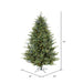 5'6"Hx47"W PE Itasca Fraser Artificial Christmas Tree, Unlit -Green - A110355