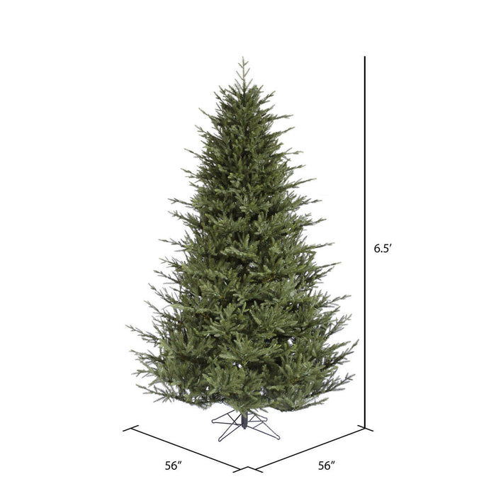 6'6"Hx56"W PE Itasca Fraser Artificial Christmas Tree, Unlit -Green - A110365