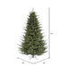 6'6"Hx56"W PE Itasca Fraser Artificial Christmas Tree, Unlit -Green - A110365