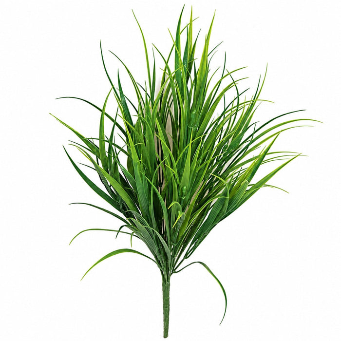 18" Outdoor UV-Proof Artificial Grass Plant -2 Tone Green (Pack of 12) - A110370