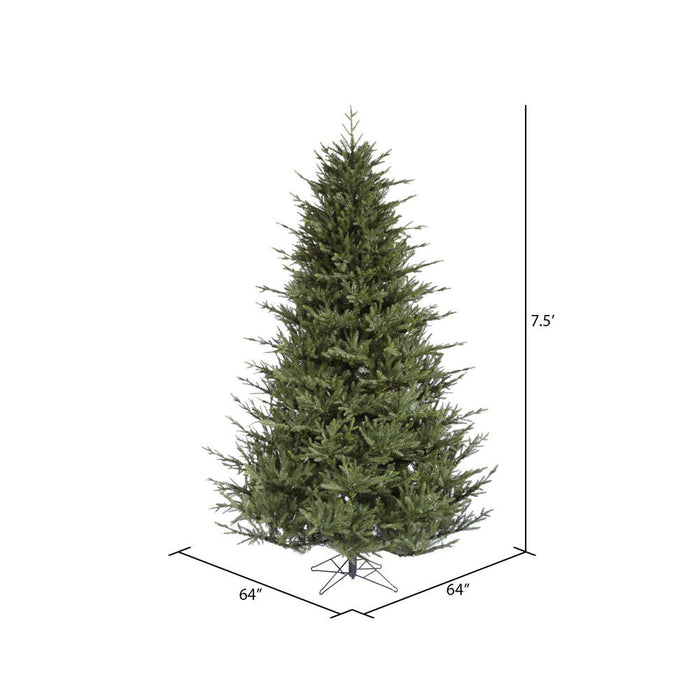 7'6"Hx64"W PE Itasca Fraser Artificial Christmas Tree, Unlit -Green - A110375