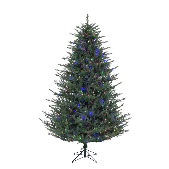 4'6"Hx41"W PE Itasca Fraser Artificial Christmas Tree, Micro LED Pre-Lit (Multi-Mode) -Green - A110346LEDCC