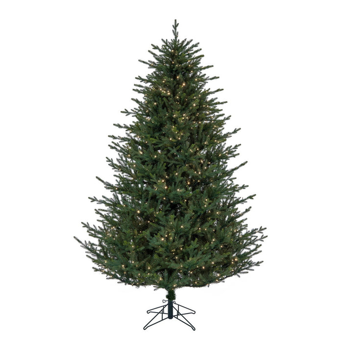 6'6"Hx56"W PE Itasca Fraser Artificial Christmas Tree, Micro LED Pre-Lit (Multi-Mode) -Green - A110366LEDCC