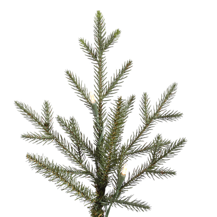 4'6"Hx41"W PE Itasca Fraser Artificial Christmas Tree, LED Pre-Lit -Green - A110346LED