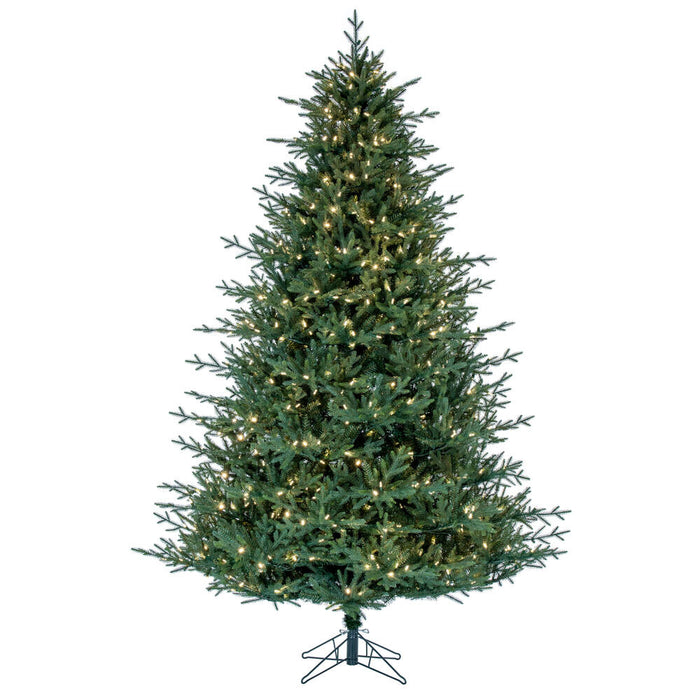 4'6"Hx41"W PE Itasca Fraser Artificial Christmas Tree, LED Pre-Lit -Green - A110346LED