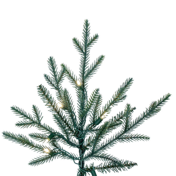 7'6"Hx64"W PE Itasca Fraser Artificial Christmas Tree, LED Pre-Lit -Green - A110376LED