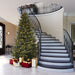 4'6"Hx41"W PE Itasca Fraser Artificial Christmas Tree, LED Pre-Lit -Green - A110346LED
