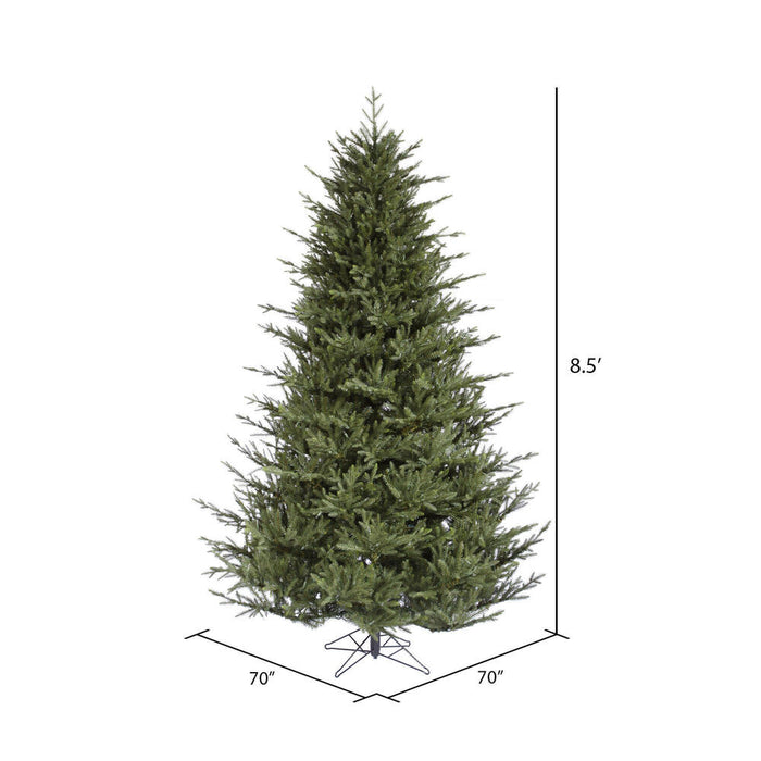 8'6"Hx70"W PE Itasca Fraser Artificial Christmas Tree, Unlit -Green - A110380