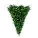 6'Hx61"W Hanging Upside-Down American Pine Artificial Christmas Tree, LED Pre-Lit -Green - A117436LED