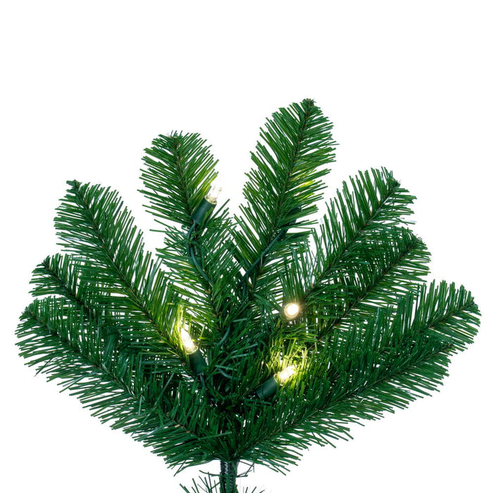 6'Hx61"W Hanging Upside-Down American Pine Artificial Christmas Tree, LED Pre-Lit -Green - A117436LED