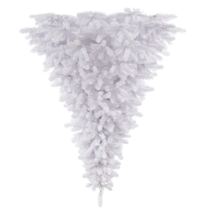 6'Hx61"W Hanging Upside-Down American Pine Artificial Christmas Tree, Unlit -White - A117535