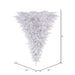 6'Hx61"W Hanging Upside-Down American Pine Artificial Christmas Tree, Unlit -White - A117535
