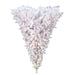 6'Hx61"W Hanging Upside-Down American Pine Artificial Christmas Tree, LED Pre-Lit -White - A117536LED