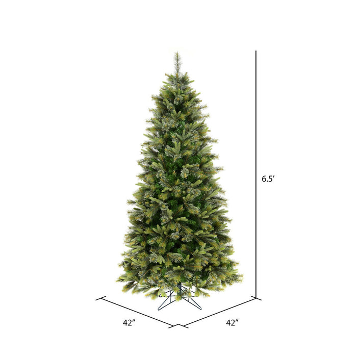 6'6"Hx42"W PE Slim Cashmere Pine Artificial Christmas Tree, Unlit -Green - A118165
