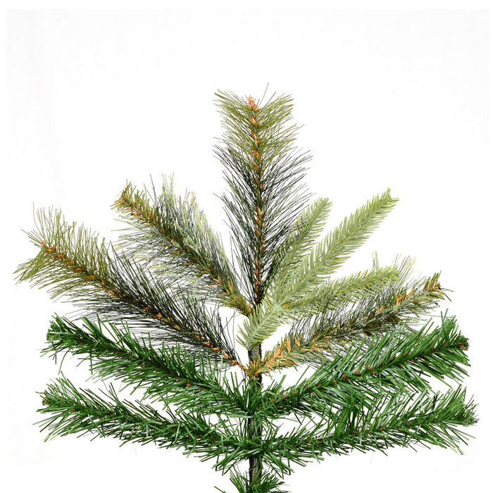 7'6"Hx46"W PE Slim Cashmere Pine Artificial Christmas Tree, Unlit -Green - A118175