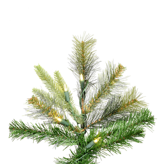 8'6"Hx50"W PE Slim Cashmere Pine Artificial Christmas Tree, LED Pre-Lit -Green - A118181LED