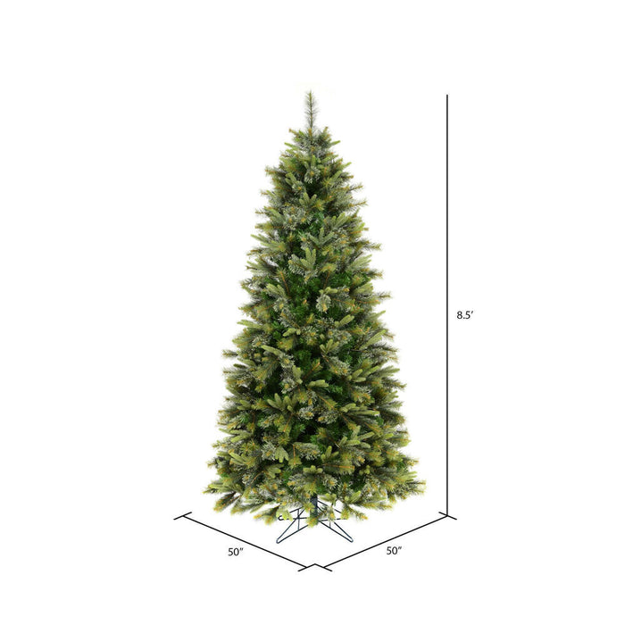 8'6"Hx50"W PE Slim Cashmere Pine Artificial Christmas Tree, Unlit -Green - A118180
