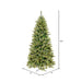 8'6"Hx50"W PE Slim Cashmere Pine Artificial Christmas Tree, LED Pre-Lit -Green - A118181LED