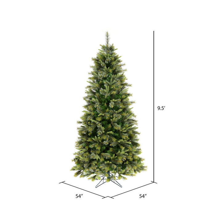 9'6"Hx54"W PE Slim Cashmere Pine Artificial Christmas Tree, Unlit -Green - A118185