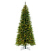 9'6"Hx54"W PE Slim Cashmere Pine Artificial Christmas Tree, LED Pre-Lit -Green - A118186LED