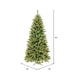 9'6"Hx54"W PE Slim Cashmere Pine Artificial Christmas Tree, LED Pre-Lit -Green - A118186LED