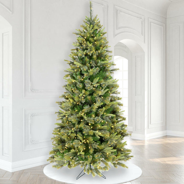 5'6"Hx43"W PE Cashmere Pine Artificial Christmas Tree, LED Pre-Lit -Green - A118256LED