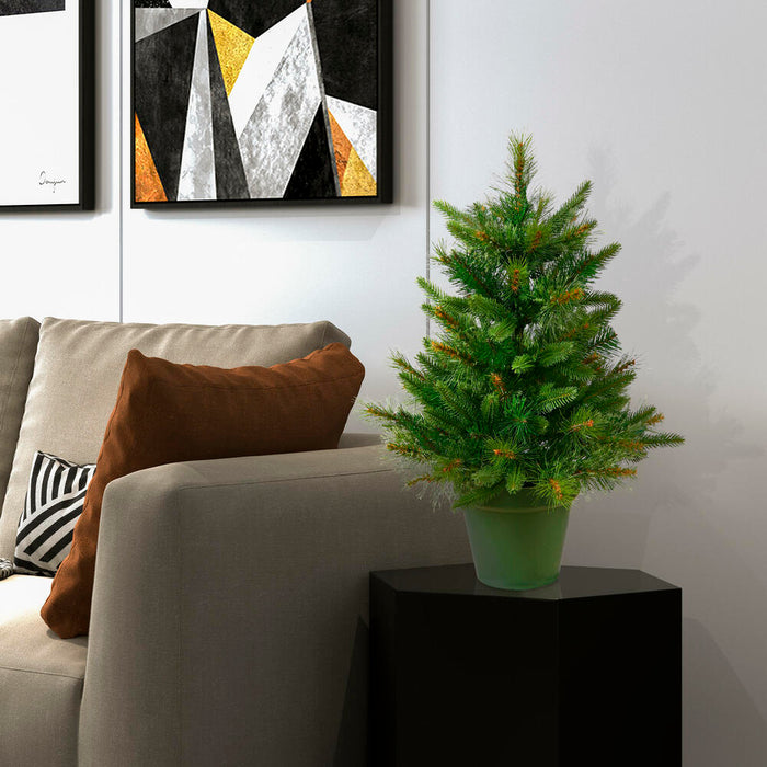 2'Hx21"W PE Cashmere Pine Artificial Christmas Tree, Unlit -Green - A118224