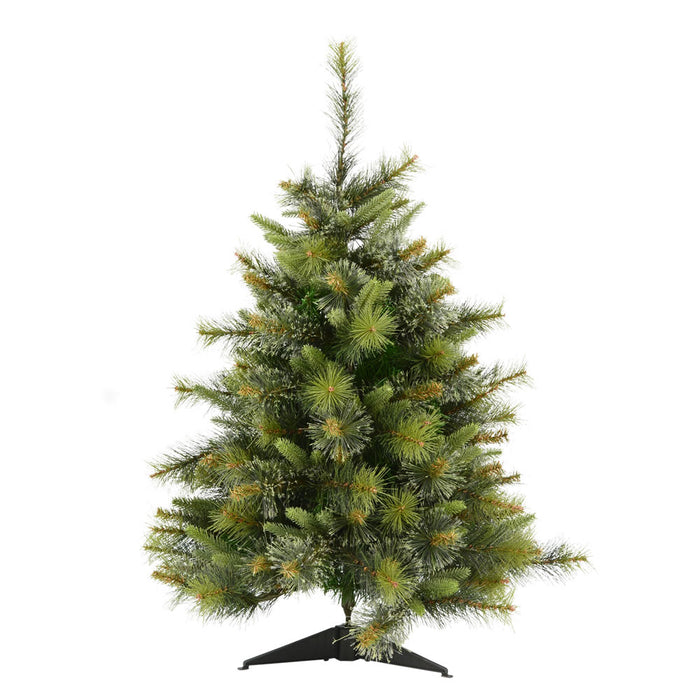 4'6"Hx37"W PE Cashmere Pine Artificial Christmas Tree, Unlit -Green - A118245