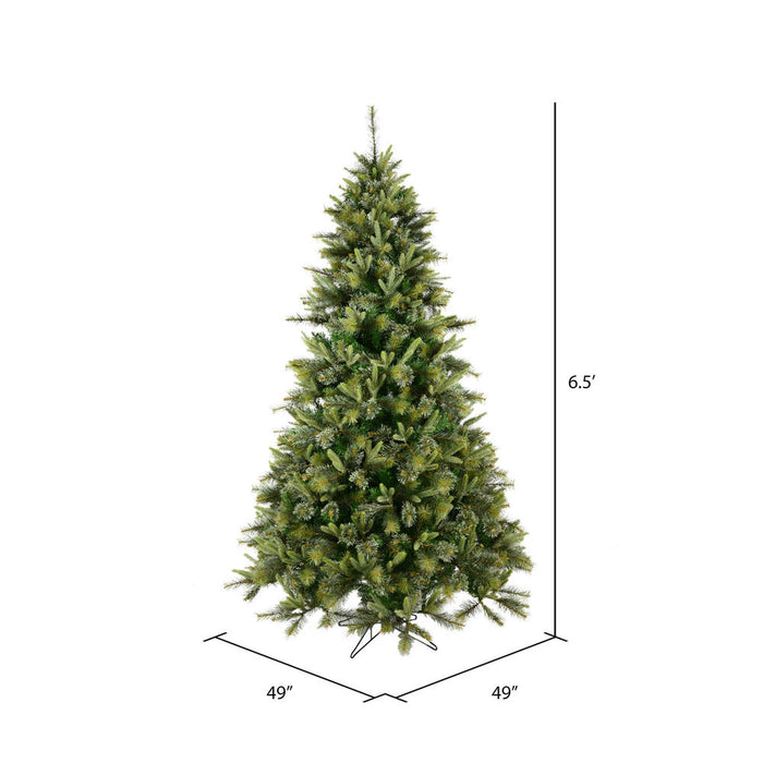 6'6"Hx49"W PE Cashmere Pine Artificial Christmas Tree, Unlit -Green - A118265