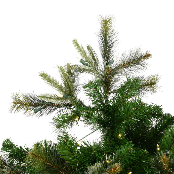9'6"Hx67"W PE Cashmere Pine Artificial Christmas Tree, LED Pre-Lit -Green - A118286LED