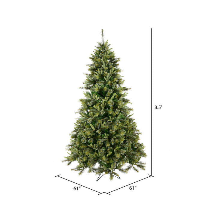 8'6"Hx61"W PE Cashmere Pine Artificial Christmas Tree, Unlit -Green - A118280