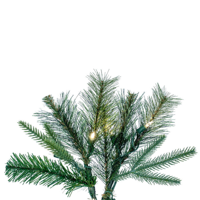 8'6"Hx61"W PE Cashmere Pine Artificial Christmas Tree, LED Pre-Lit -Green - A118281LED