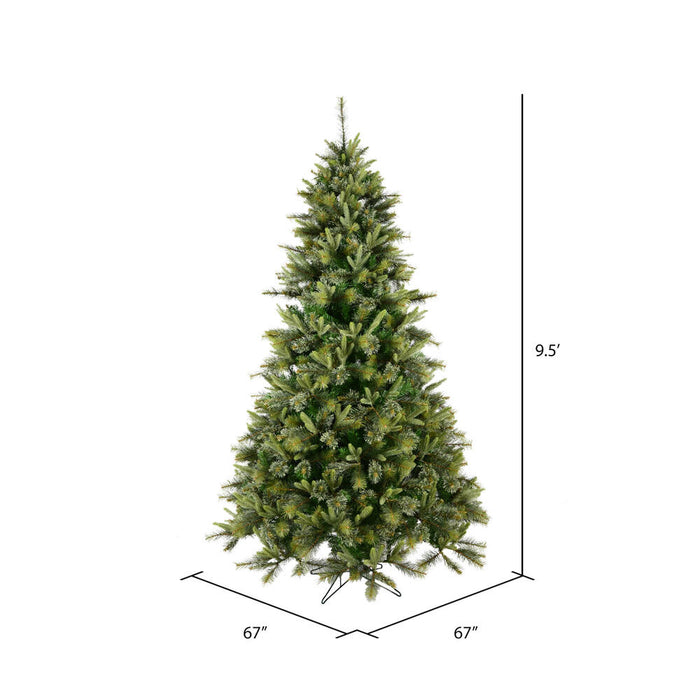 9'6"Hx67"W PE Cashmere Pine Artificial Christmas Tree, Unlit -Green - A118285