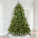 9'6"Hx67"W PE Cashmere Pine Artificial Christmas Tree, LED Pre-Lit -Green - A118286LED