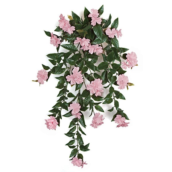 30" UV-Proof Outdoor Artificial Impatiens Flower Bush -Pink (pack of 4) - A12051-3PK