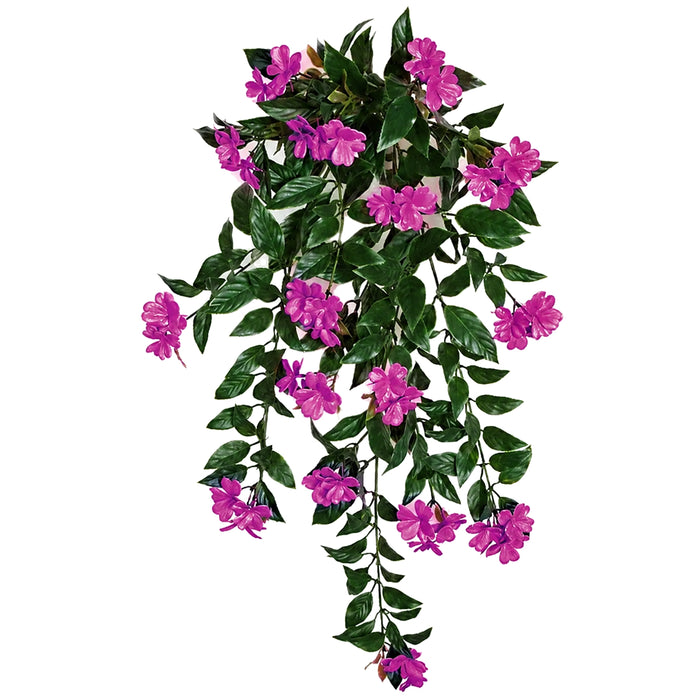 30" Outdoor UV-Proof Artificial Impatiens Flower Bush -Lavender (Pack of 4) - A-120515