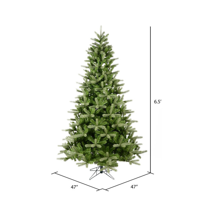 6'6"Hx47"W PE King Spruce Artificial Christmas Tree, Unlit -Green - A124465