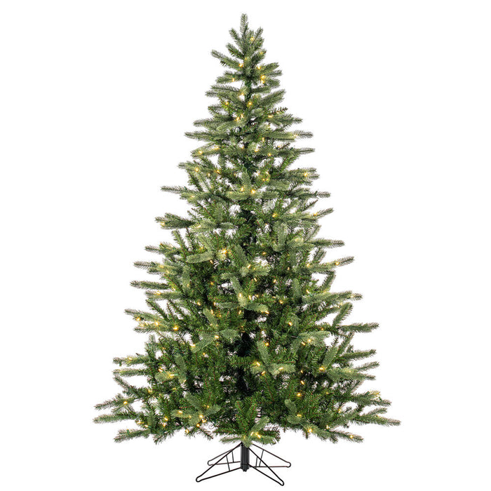 6'6"Hx47"W PE King Spruce Artificial Christmas Tree, LED Pre-Lit -Green - A124466LED