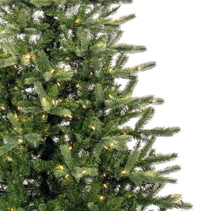6'6"Hx47"W PE King Spruce Artificial Christmas Tree, LED Pre-Lit -Green - A124466LED