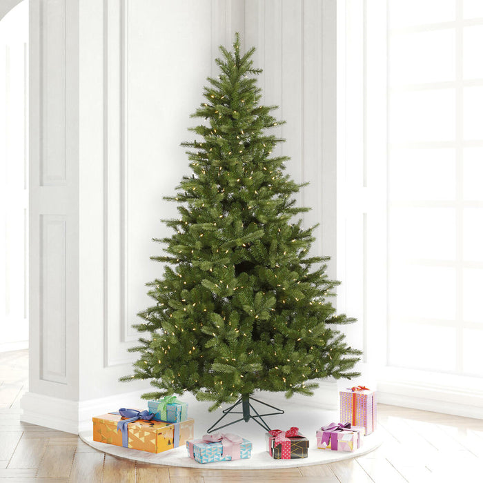 5'6"Hx41"W PE King Spruce Artificial Christmas Tree, LED Pre-Lit -Green - A124456LED