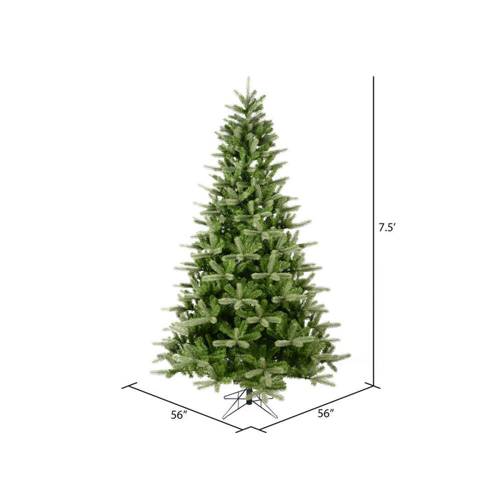 7'6"Hx56"W PE King Spruce Artificial Christmas Tree, Unlit -Green - A124475