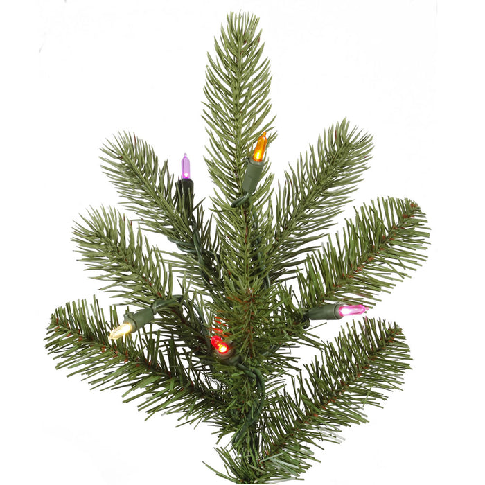 6'6"Hx47"W PE King Spruce Artificial Christmas Tree, LED Pre-Lit (Multicolor) -Green - A124467LED