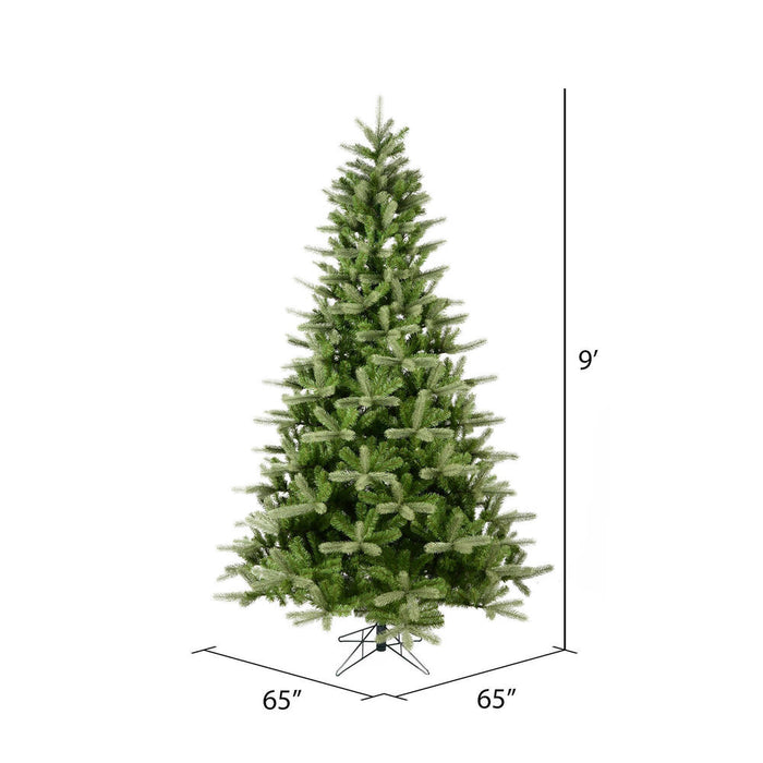 9'Hx65"W PE King Spruce Artificial Christmas Tree, Unlit -Green - A124480