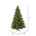 9'Hx65"W PE King Spruce Artificial Christmas Tree, LED Pre-Lit -Green - A124481LED
